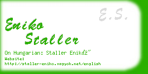 eniko staller business card